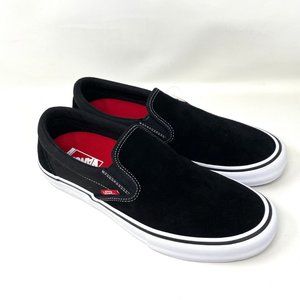 Vans | Shoes | Vans Womens Size Vn0097m9x Slip On Pro Blackwhitegum Suede  Skate Sneaker | Poshmark